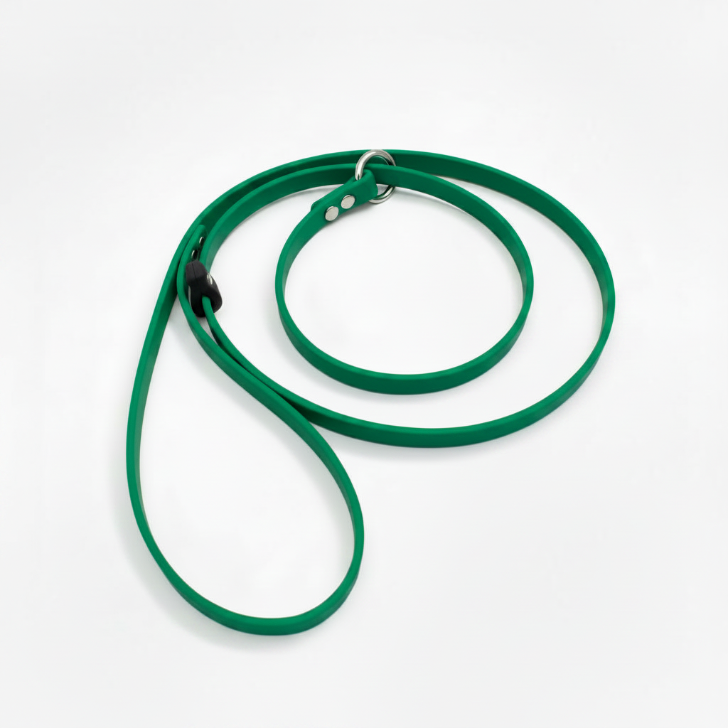 GREEN SLIP LEAD WITH BLACK STOP