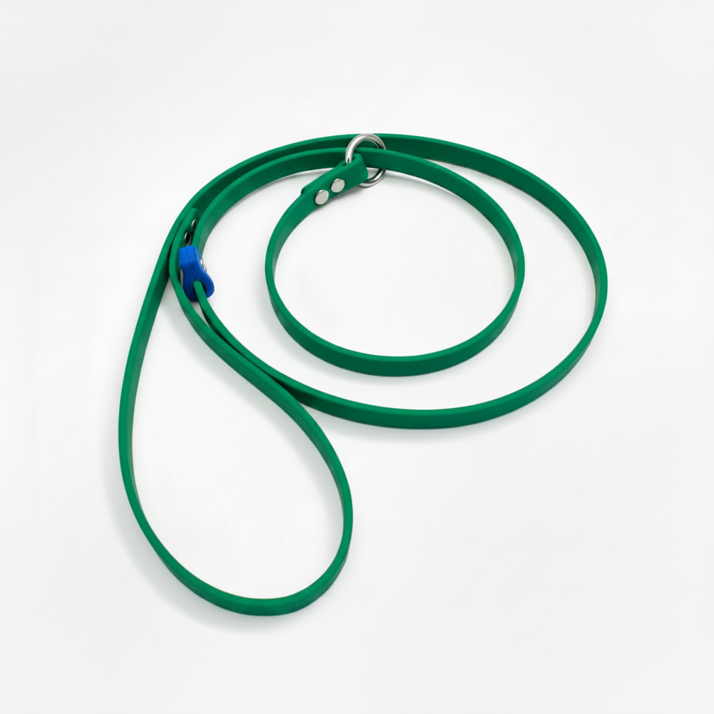 GREEN SLIP LEAD WITH BLUE STOP
