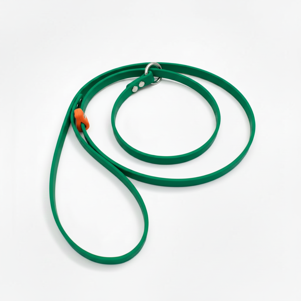 GREEN SLIP LEAD WITH ORANGE STOP