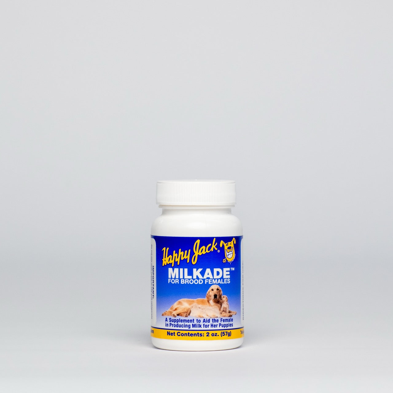 Bottle of Happy Jack Milkade for brood females  