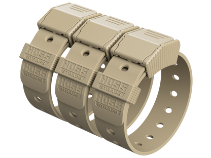 Beige strap with multiple straps attached, branded 'Hoss Straps'.