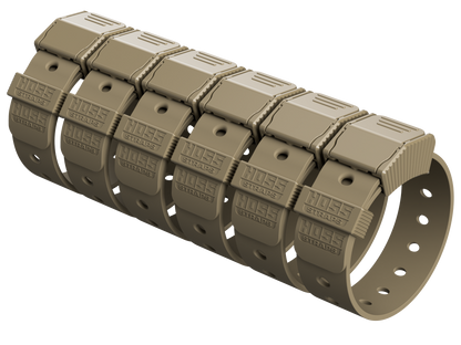 Tactical belt with multiple loops on a white background