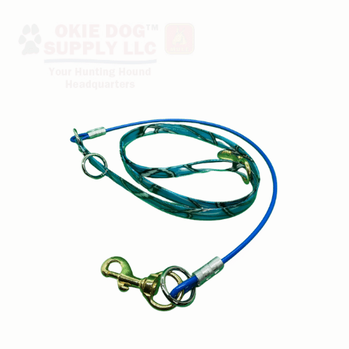 Camo Lead with Cable - 3/4 - OKIE DOG SUPPLY