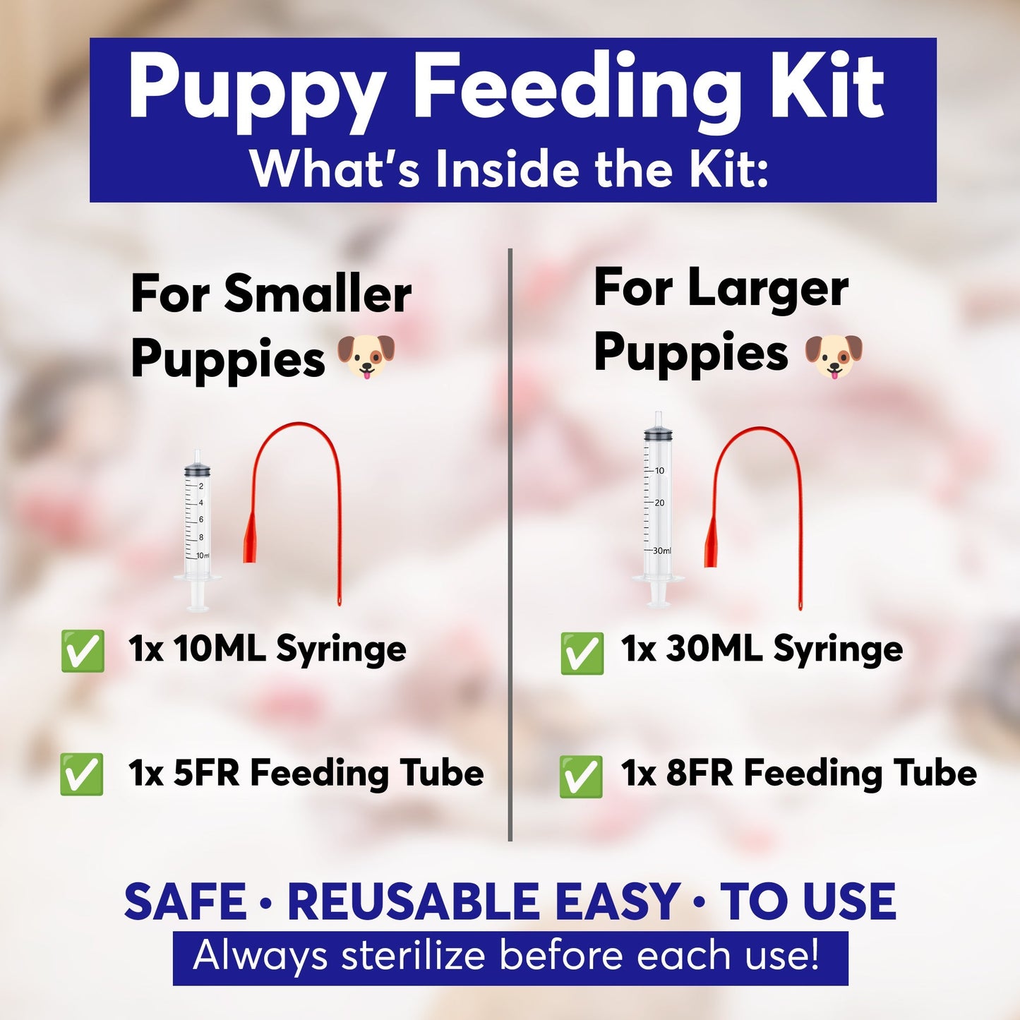Puppy Feeding Support Kit – for Newborn and Small Breed Puppies