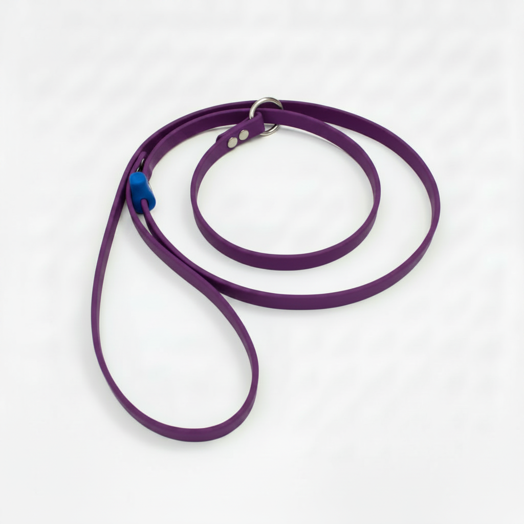PURPLE SLIP LEAD WITH BLUE STOP