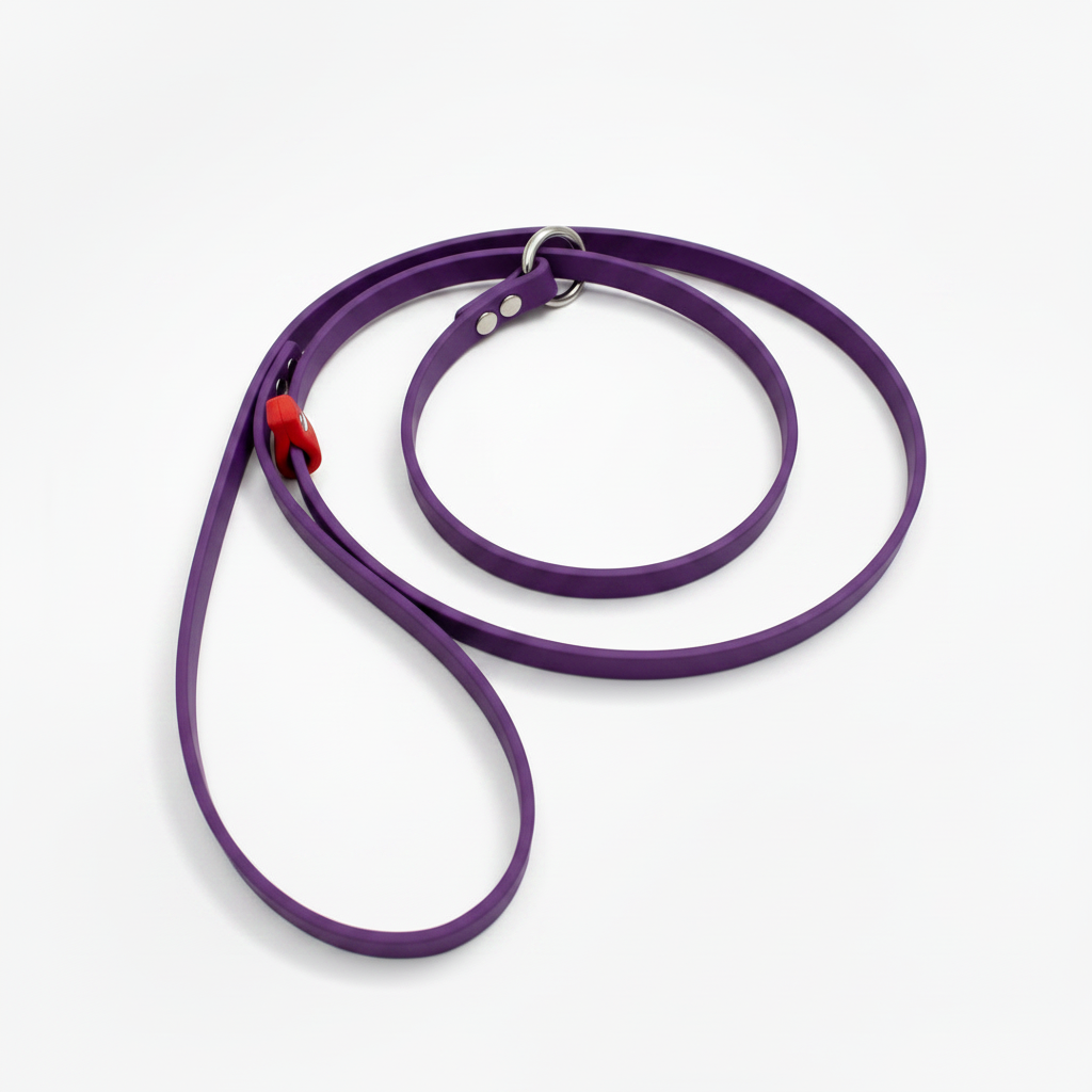 PURPLE SLIP LEAD WITH RED STOP