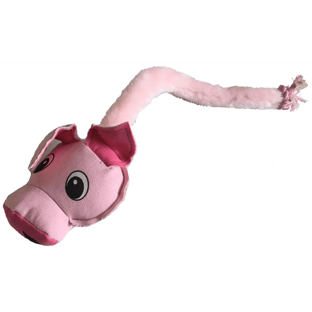 22" Safari Pig Animal Toy with Embedded Ball & Rope