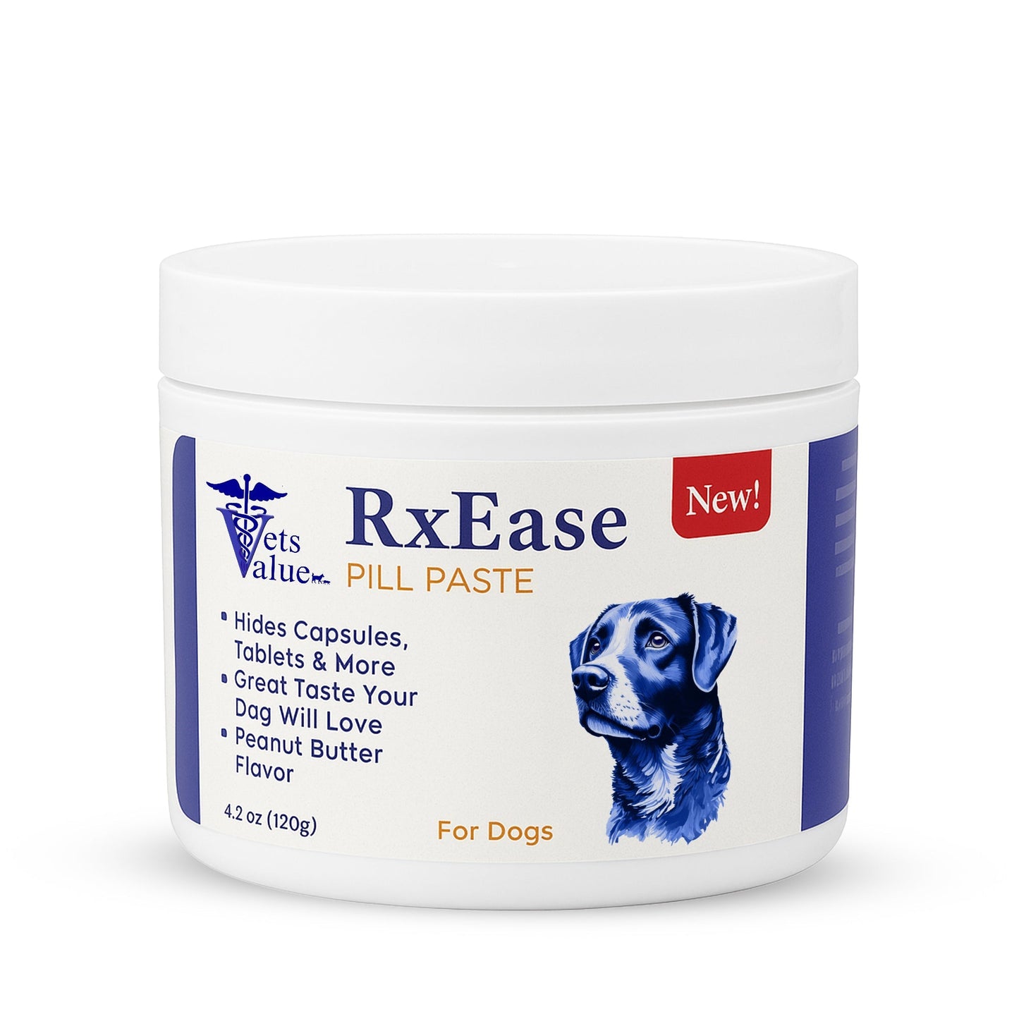 RxEase Pill Paste for Dogs – 4.2 oz Peanut Butter Flavor – Hides Capsules, Tablets And More