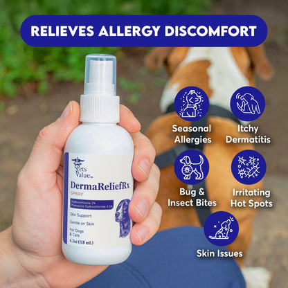 Hydrocortisone Quick Relief Spray for Dogs Cats Horses – 4oz