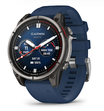 Garmin smartwatch with blue strap  
