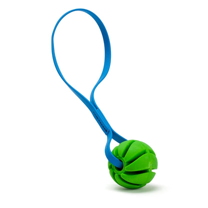 Rubber Spiral Ball with Biothane Handle