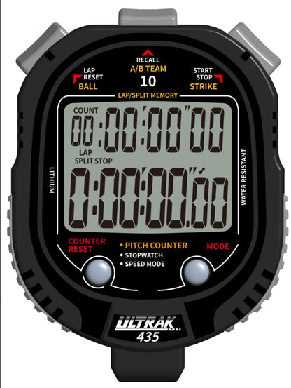 Digital stopwatch with Ultrak branding  