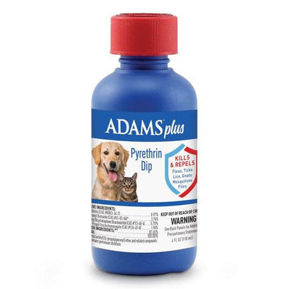 Adams Plus Pyrethrin Dip - 4 ounces - OKIE DOG SUPPLY