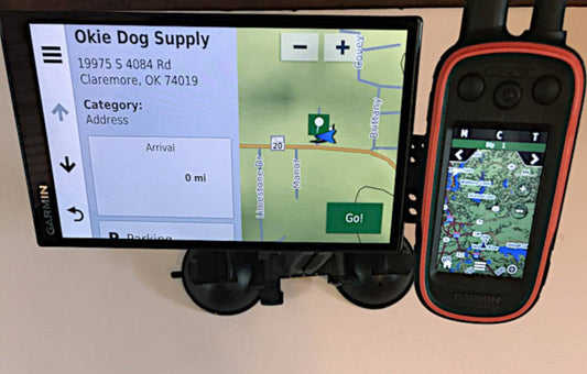 Double Suction Cup Windshield Mount - Astro, Alpha or DriveTrack - OKIE DOG SUPPLY