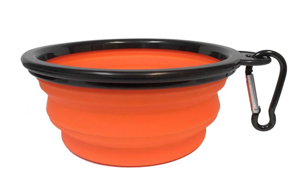 Collapsible Travel Bowl With Carabiner - OKIE DOG SUPPLY