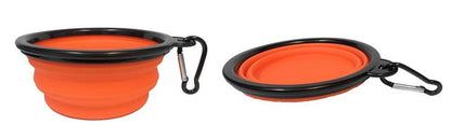 Collapsible Travel Bowl With Carabiner - OKIE DOG SUPPLY