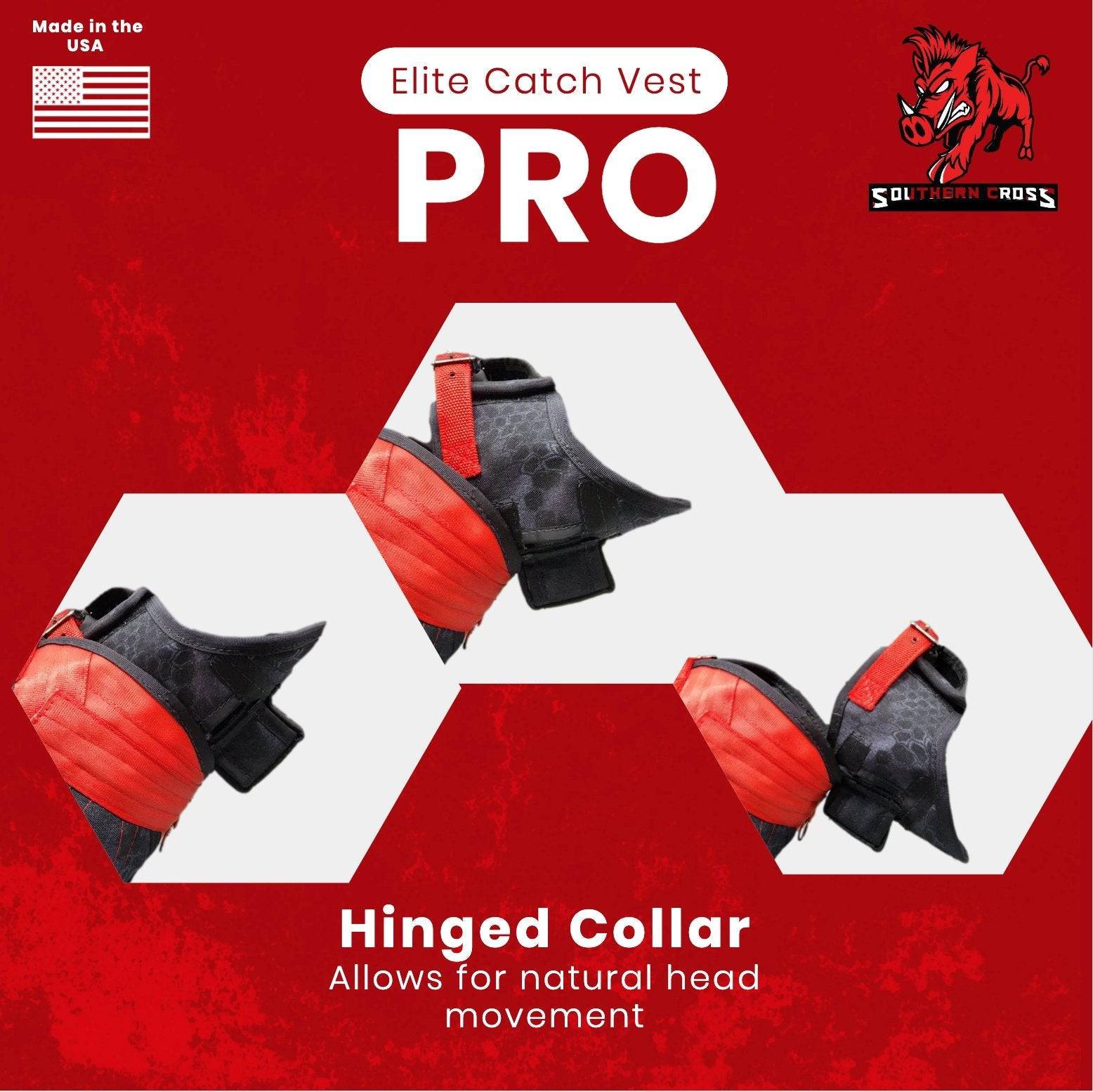 Elite Catch Vest PRO- Attached Collar Extreme Protection - OKIE DOG SUPPLY