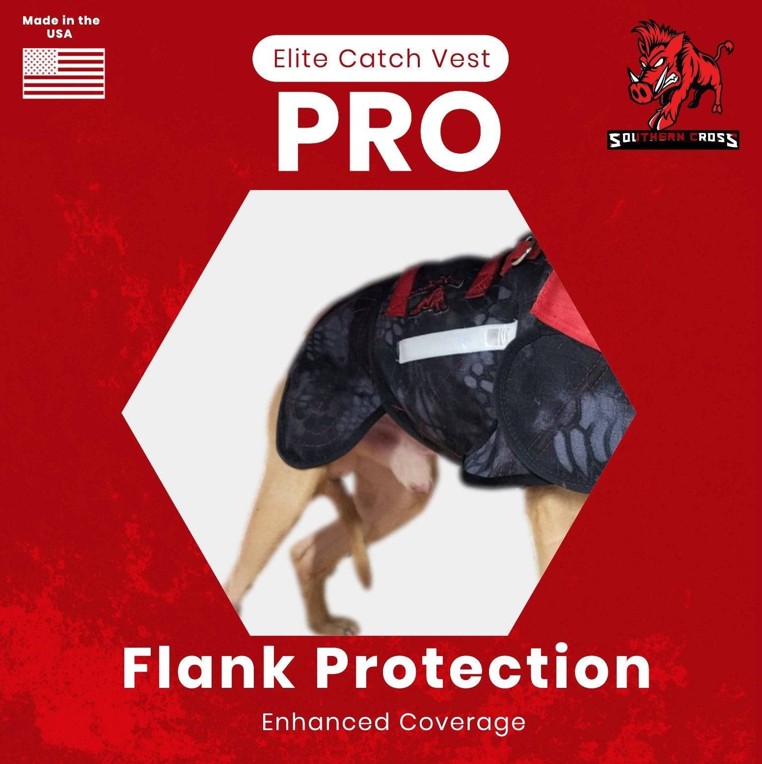 Elite Catch Vest PRO- Attached Collar Extreme Protection - OKIE DOG SUPPLY