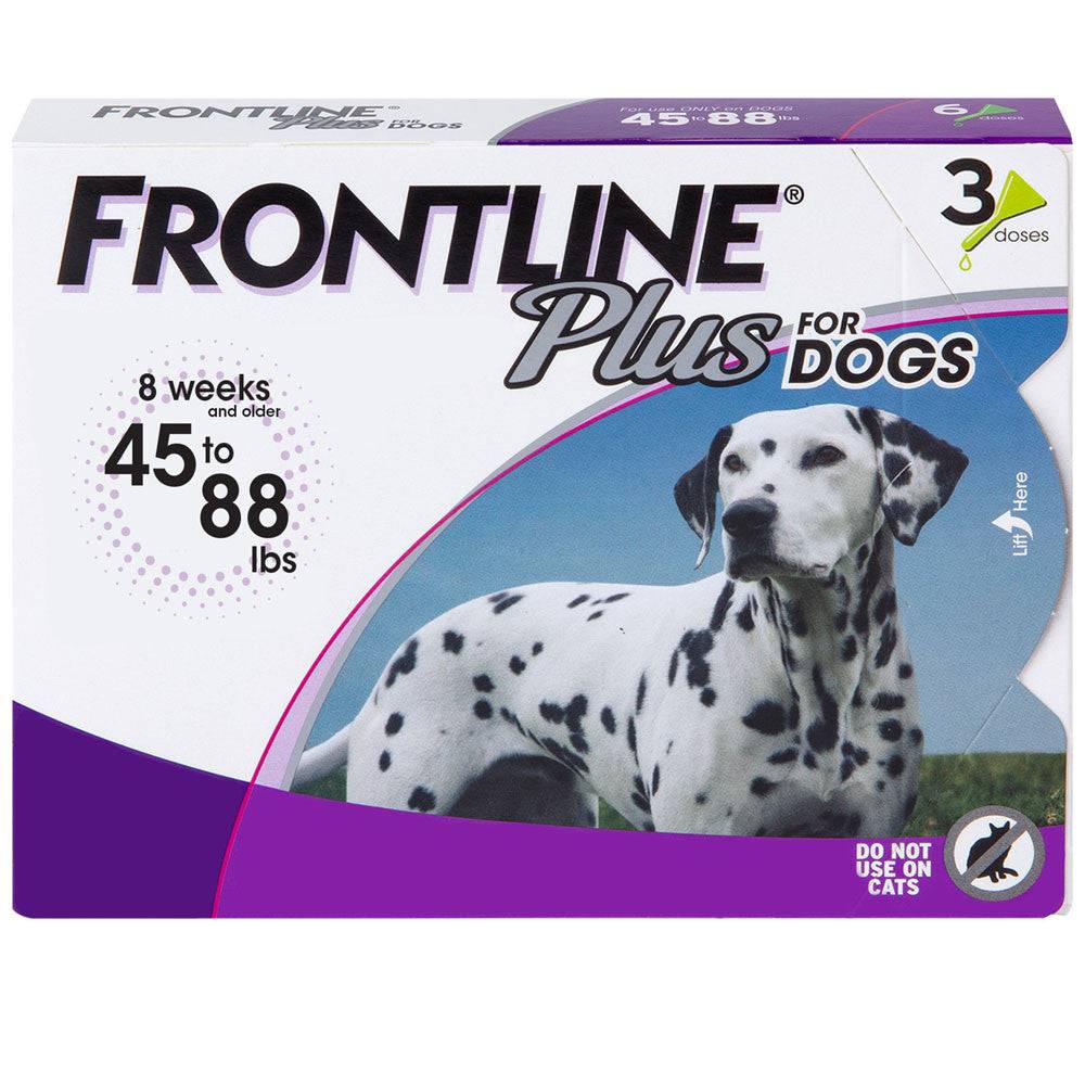 Frontline Plus Flea Control Plus for Dogs And Puppies - 45-88 lbs - 3 Pack - OKIE DOG SUPPLY