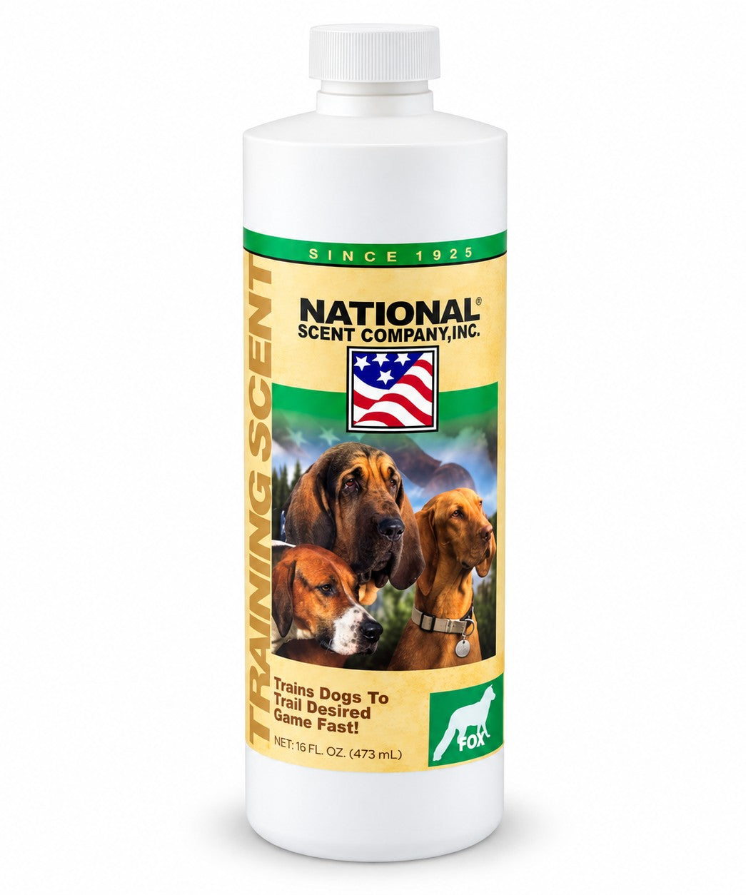 fox traililng scent by national scent company in a 16oz bottle