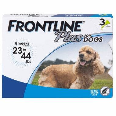 Frontline Plus Flea Control Plus for Dogs And Puppies - 23-44 lbs - 3 Pack - OKIE DOG SUPPLY