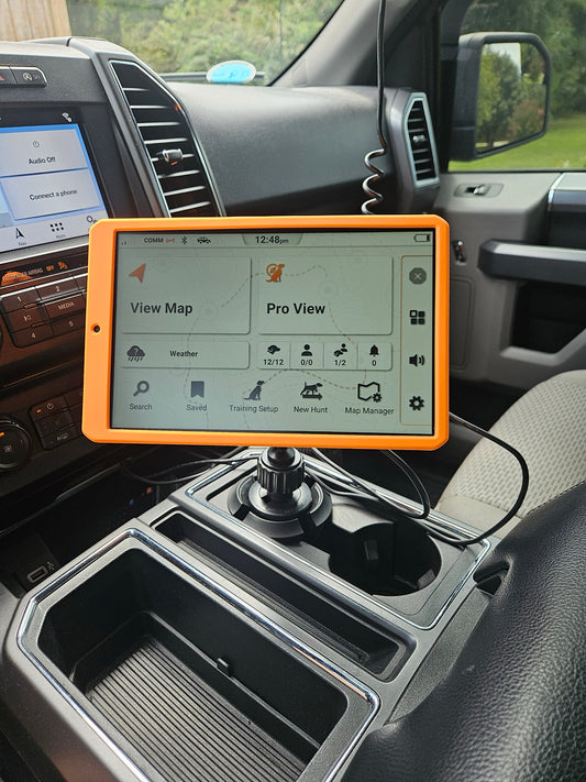 garmin alpha xl mount showing alpha xl mounted