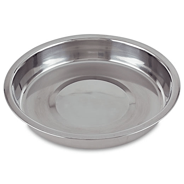 Puppy Pan - Puppy Dish - Stainless Steel - 10 Inch Diameter - OKIE DOG SUPPLY