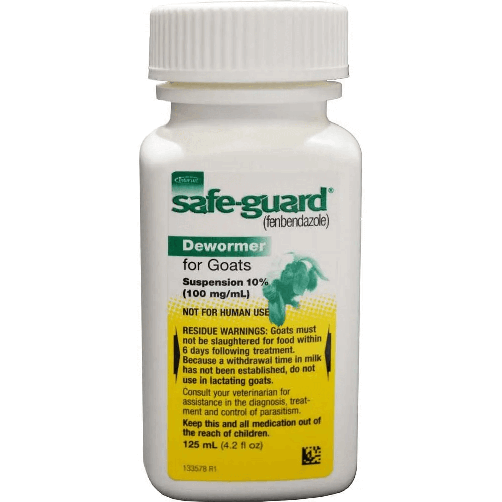 Safeguard Goat Wormer - 125ml - Small Bottle  - Syringe Included - OKIE DOG SUPPLY