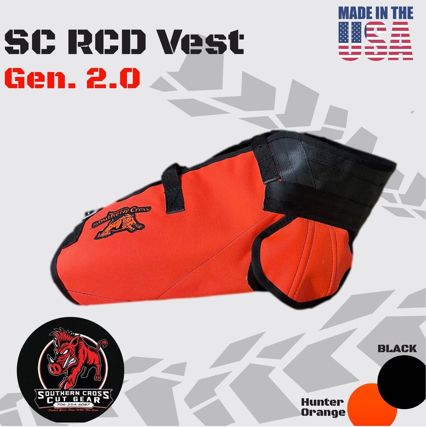 SC RCD Vest (Running Catch Dog) Gen. 2.0- Collar Separate added Leg Guards - OKIE DOG SUPPLY