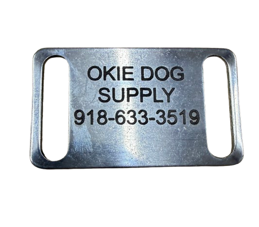 Slip On Nameplate - Stainless Steel - 3/4 Inch and 1 Inch